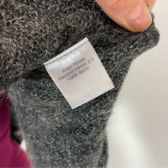 Rostfrey by Anett Rostel Metallic Black Cardigan sz M - Picture 6 of 10